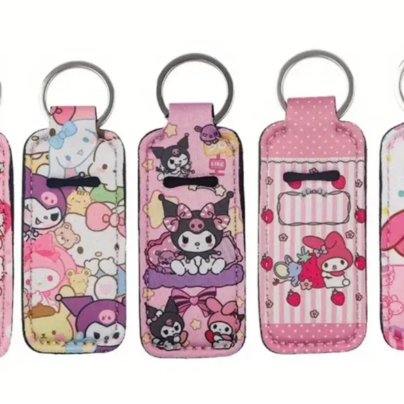 Sanrio Kurami Pink Keychain and Chapstick Holder - Picture 2 of 2